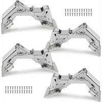 Bisagra atornillable Bisagra de gabinete de 4 piezas con ángulo de apertura de resorte Bisagras de puerta de 165 ° para reparar puertas de gabinetes Bisagras de muebles de puertas de madera