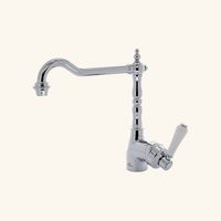 Robinet vintage chromé – Mitigeur de cuisine 280mm – Bec coudé orientable 360° – Débit 13 l/min – Cartouche céramique – Chambord