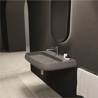 NUR 75x45 Rose mat. siphon chromé. 1 trou