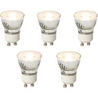 QAZQA 5er-Set Dimmbare GU10 LED-Leuchtmittel 35 mm 3W 220 lm