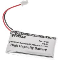 vhbw Batterie compatible avec Plantronics Savi Office WO300 casque audio, écouteurs sans fil (300mAh, 3,7V, Li-ion)