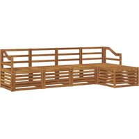 vidaXL Outdoor Sofa Set 5 pcs Natural