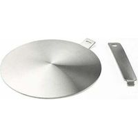 Adaptateur à induction, disque convertisseur pour plaque de cuisson à induction, plaque de diffusion de chaleur avec poignée et base séparables 20 cm