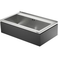 NOVUM 80 schwarz Edelstahl Ausgussbecken