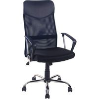 MUVIP Silla de Oficina y Escritorio Ergonómica con Reposabrazos, Elegante para tu Espacio de Trabajo, Ajustable en Altura, Soporte Lumbar, Negro