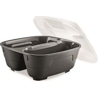 Thermohauser Set 5 contenitori Goodbowl scomparti grigio 1.300 ml