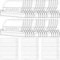 Lot de 100 étiquettes en plastique transparent avec inserts, onglets de dossier suspendus pour une identification rapide des dossiers suspendus, faciles à lire, inserts de fichiers suspendus
