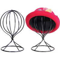 Modern supports à chapeaux en métal, design boule creuse, présentoir à perruques décoratif pour table