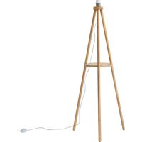 QAZQA Scandinavian Tripod Floor Lamp Wood - Lou