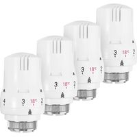 Set of 4 Thermostatic Head, Thermostatic Radiator Valve, Thermostatic Radiator Head, Thermostatic Radiator Valve M30 x 1.5