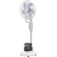 Ventilateur Nébuliseur 90W Oscillation 70° 3 Vitesses 5 Pales Réservoir 3,5L 5 Roues Blanc