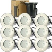 10 Spots Encastrable de sol IP67 12V Basse tension CANYON MR16 GU5.3