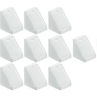 Cyclingcolors – Lot de 10 équerres d'assemblage en plastique Delrin blanc – Cache à clipser pour vis – Montage meubles et étagères – Largeur 18 mm