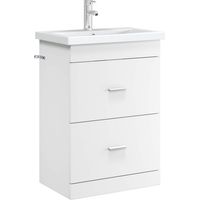 vidaXL Bathroom Under Sink Cabinet White 56 x 37.5 x 81 cm