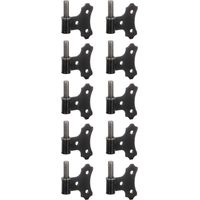 Gond à visser – avec platine carrée 94 x 94 mm – laqué noir – axe Ø14 mm – amovible pour volets et portails – Marque Alberts