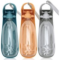 Gourde pour chien, Gourde de promenade, Gourde pliable pour chien, Gourde de voyage grande capacité 550 ml en ABS avec évier