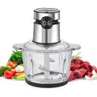 Hachoir à viande électrique, hachoir à viande de grande capacité, machine de cuisson multifonctionnelle avec niveaux réglables pour légumes, viande, fruits et noix