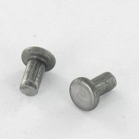 Rivet à frapper Tête plate 4X8 Acier brut