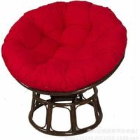 Coussin de chaise rond Papasan, coussin de jardin, coussin de fauteuil en rotin, coussin de fauteuil suspendu, coussin de fauteuil amovible intérieur et extérieur (4040cm rouge)