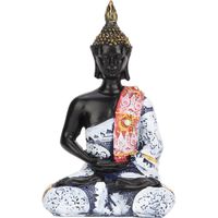 Bouddha Zen d'Asie du Sud-Est, décoration de fête en résine bleue pour maison, artisanat de célébration.