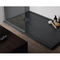 Piatto doccia 70x120 h.3,3 in marmoresina con bordo antracite