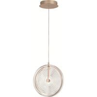 Lampada a sospensione LED JOKEY in metallo e vetro decorato TRASPARENTE 30 cm