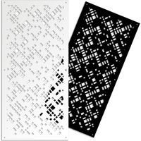 PIXEL - Panneau ajouré en PVC - Brise-soleil - Couleur : noir - Dimension : 47x94 cm