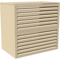 Cache clim acoustique extérieur Atole aluminium 130x135x85cm crème