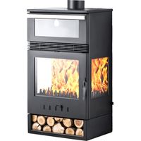 EIDER BIOMASA Poêle à bois avec four - TAKASHI ventilé 3 vitres - sortie Ø150 mm - 15 kW - 290 m³ - rendement 85,6 %