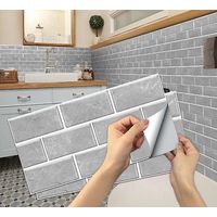 6 Pieces Kitchen Tile Stickers, Self-adhesive Tile Sticker Waterproof Pvc Tile Stickers Self-adhesive Wall Tile Sticker For Bathroom And Kitchen