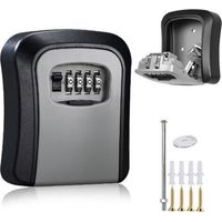 Boite à Clé - avec Code à 4 Chiffres, Boite a Clef Securisee, Boite à Cle Sécurisée Exterieur, Boite à Clé Murale Dem, Boîte à Clés Étanche et Antirouille, pour Appartements Bureaux Écoles Gar