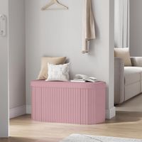WOLTU Pouf Contenitore Moderni in Velluto, 76x38x38cm, Rosa Chiaro