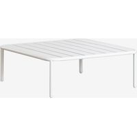 Table basse de jardin carrée 90x90 cm en acier Roubly SKLUM Blanc Gardenia
