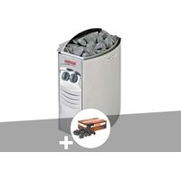 Poêle électrique 6 kW Vega pour sauna traditionnel + Pierres de lave - Harvia