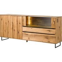 Buffet en bois de Chêne 200x43x87 naturel huilé WIEN 221