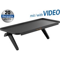 Kickstand-style tv shelf loads up to 6 kg, easy installation: no tools required, 300 x 127 mm