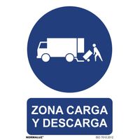 Panneau d'utilisation obligatoire "zone de chargement et de déchargement" (pvc 0,7mm) 30x40cm