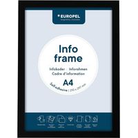 Cadres d'affichage autocollants Europel A4 noirs (lot de 2) - DTM PRIMERA