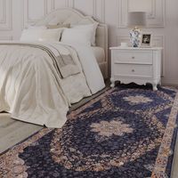 Tapis oriental tissé Diba - 400x100cm, Rectangular - 100% Acrylique - Tissé - Bleu