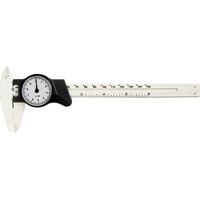 0-150mm Pieds à Coulisse à Cadran Vernier en Plastique Règle Jauge Outils de Mesure Professionnels pour Mesure Dimensionnelle (Blanc)