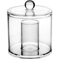Aufbewahrungsbox aus Acryl für Wattestäbchen und Wattestäbchen – ein dekoratives, transparentes Medizinglas mit Deckel, ideal fürs Badezimmer Es eignet sich auch zur Aufbewahrung von Lebensmitteln od