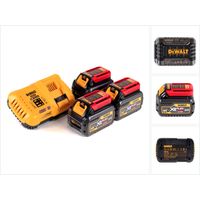 Cargador DeWalt DCB 118 T3 XR FLEXVOLT + 3 baterías recargables de 6,0 Ah