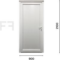Portoncino d'ingresso in Pvc Base - 900 X 2100 APERTURA TIRARE DESTRA VISTA INTERNA