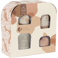 Coffret 4 Bougies Parfumées "Éléments" 8cm Beige