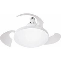 Lampada LED E27 con ventilatore integrato e pale a scomparsa LUCE CCT 3 colori