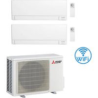 Klimaanlage Mitsubishi MSZ-AY Wifi R32 Dual Split Inverter 9000 + 9000 BTU mit U.E. MXZ-2F33VF Klasse A++/A+