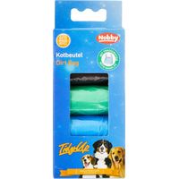 Nobby TidyUp - Sacchetti per escrementi con maniglia per il trasporto, 4 colori, 4 rotoli da 15 sacchetti
