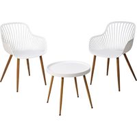 Gartenmöbel-Set aus Kunststoff, Tisch und 2 Sessel