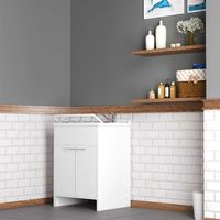 Mobile con lavatoio per lavanderia in pvc 80x50 cm