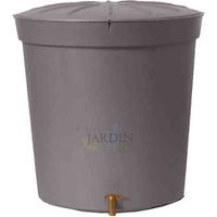 Réservoir d'eau en polypropylène de 300 L, Graf. Unité de récupération d'eau avec couvercle et robinet. Diamètre 82 cm, hauteur